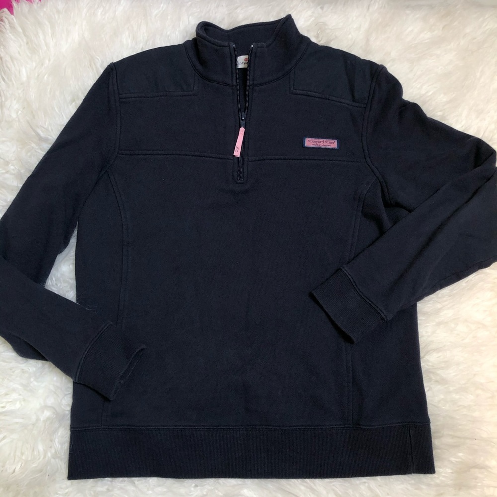 Vineyard Vines classic navy 1/4 zip sweatshirt5854